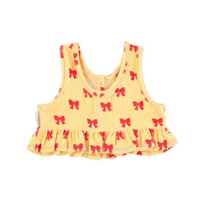 Piupiuchick Top Yellow With Red Bows