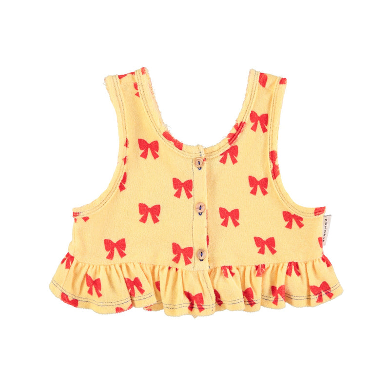 Piupiuchick Top Yellow With Red Bows