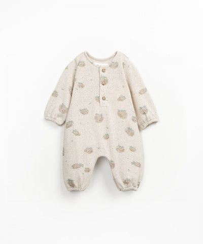 Play Up Baby Printed Jersey Jumpsuit Grés Morangos