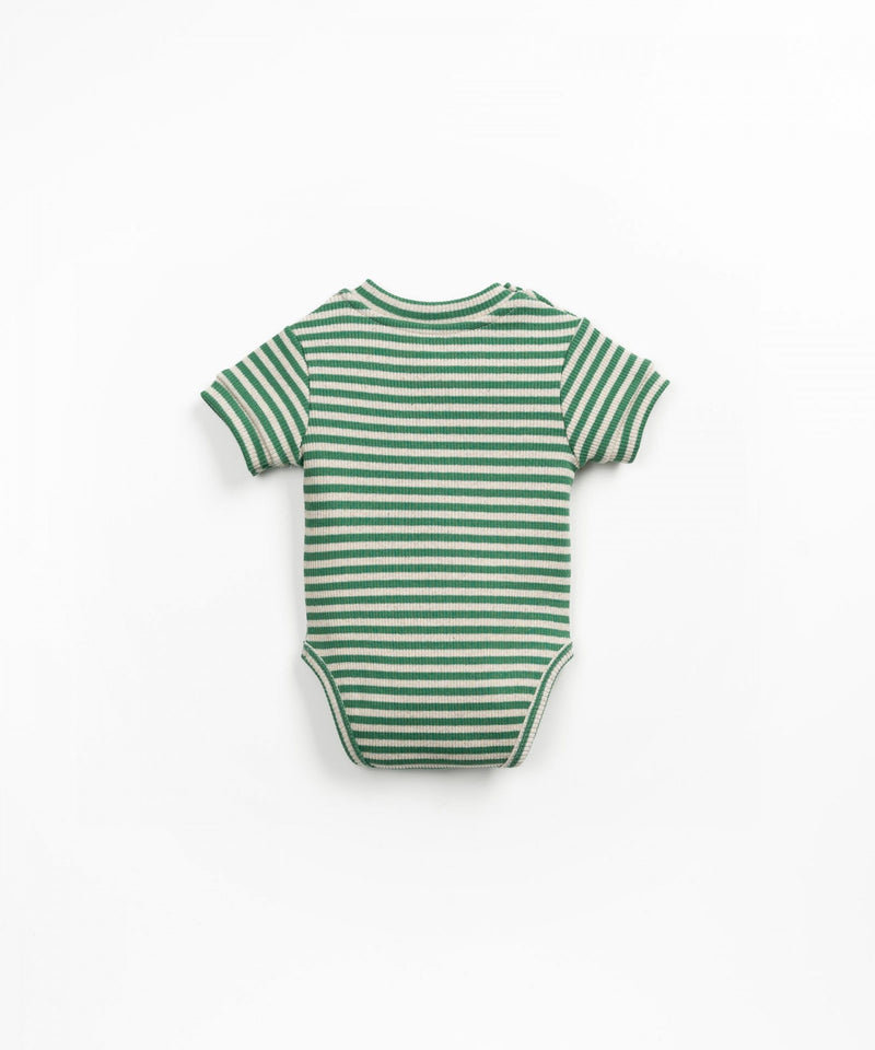 Play Up Baby Striped Rib Body Botanical