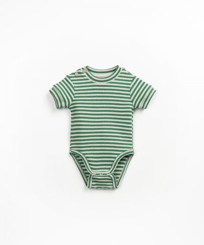 Play Up Baby Striped Rib Body Botanical