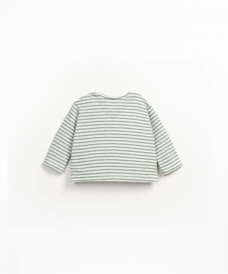 Play Up Baby Striped Rib Flamé LS T-shirt Madalena