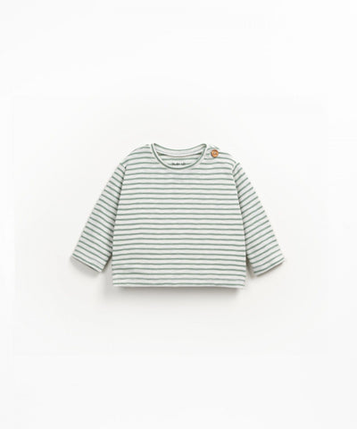 Play Up Baby Striped Rib Flamé LS T-shirt Madalena