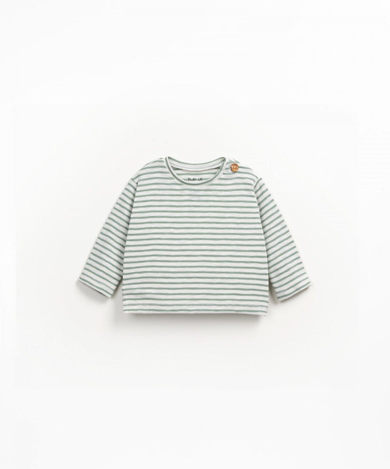 Play Up Baby Striped Rib Flamé LS T-shirt Madalena