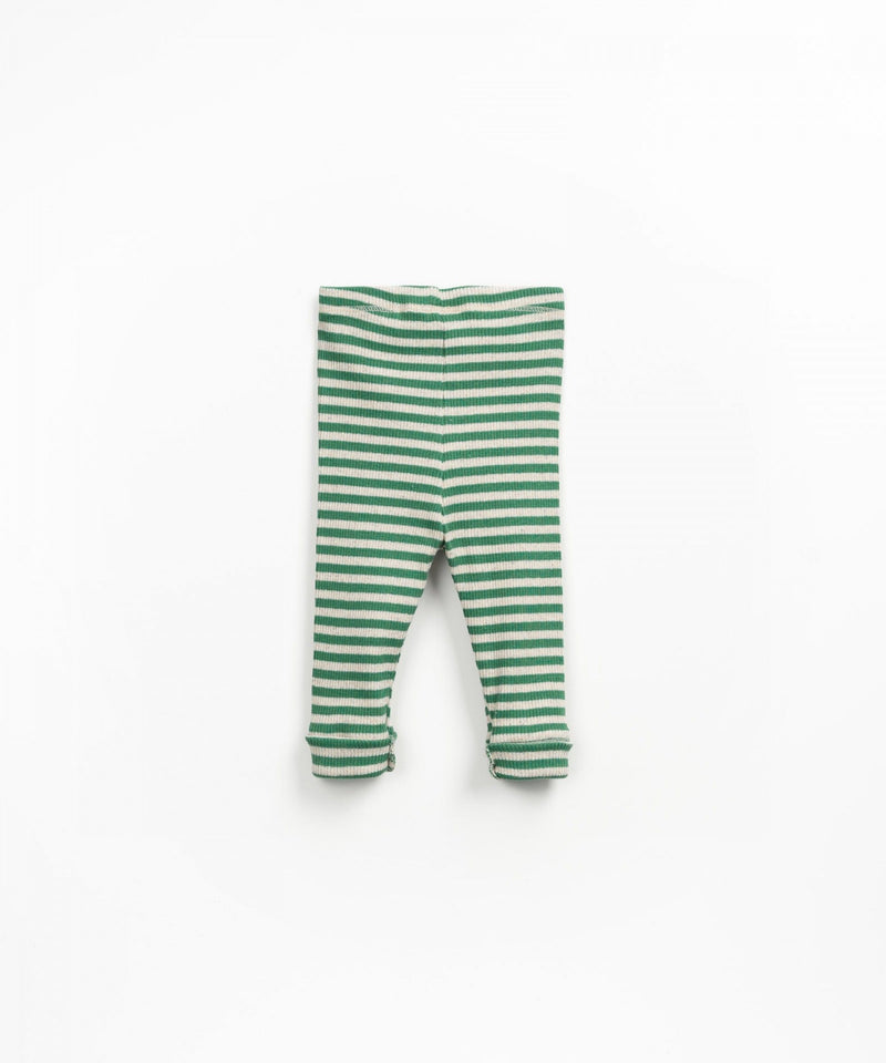 Play Up Baby Striped Rib Leggings Botanical