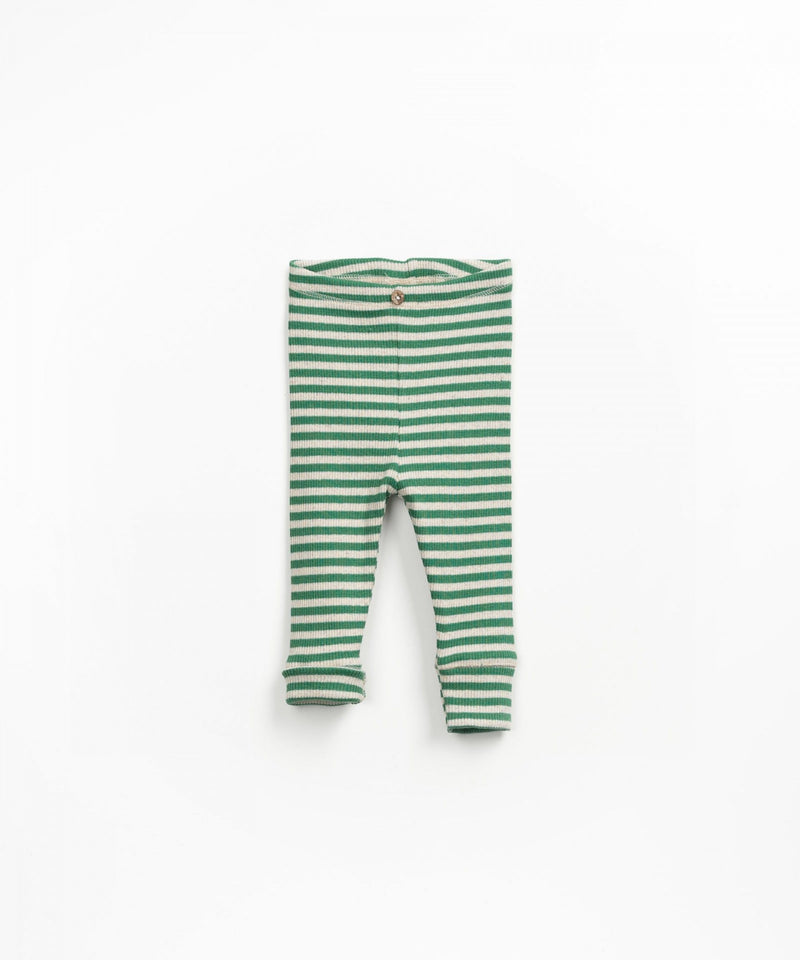 Play Up Baby Striped Rib Leggings Botanical