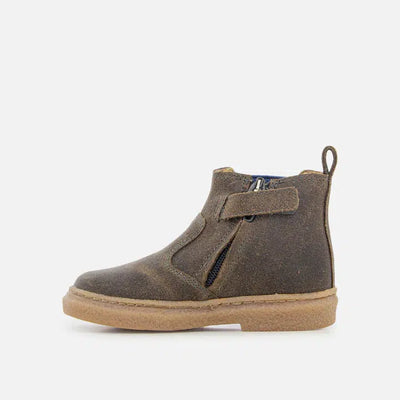 Pom D'api Trix Jod Zip Nubuck Eclips Taupe