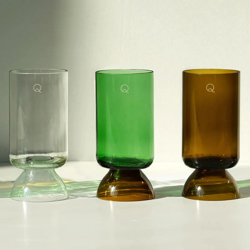 Q De Bouteilles Glas Met Steel Débattre Set of 2