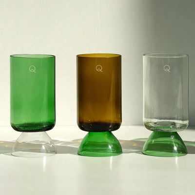 Q De Bouteilles Glas Met Steel Débattre Set of 2