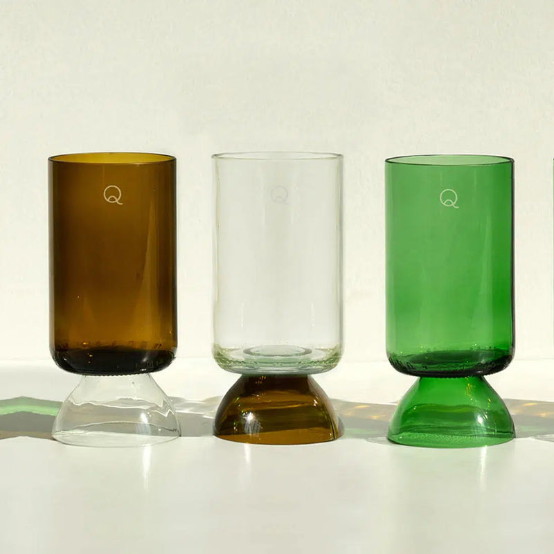 Q De Bouteilles Glas Met Steel Séduire Set of 2