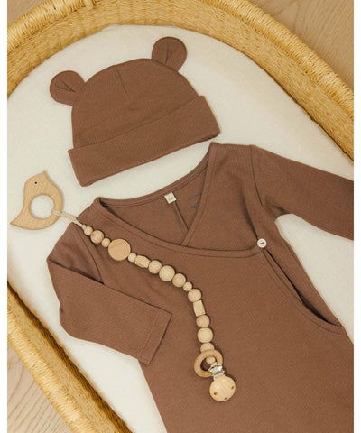 Quincy Mae Baby Bear Beanie cinnamon