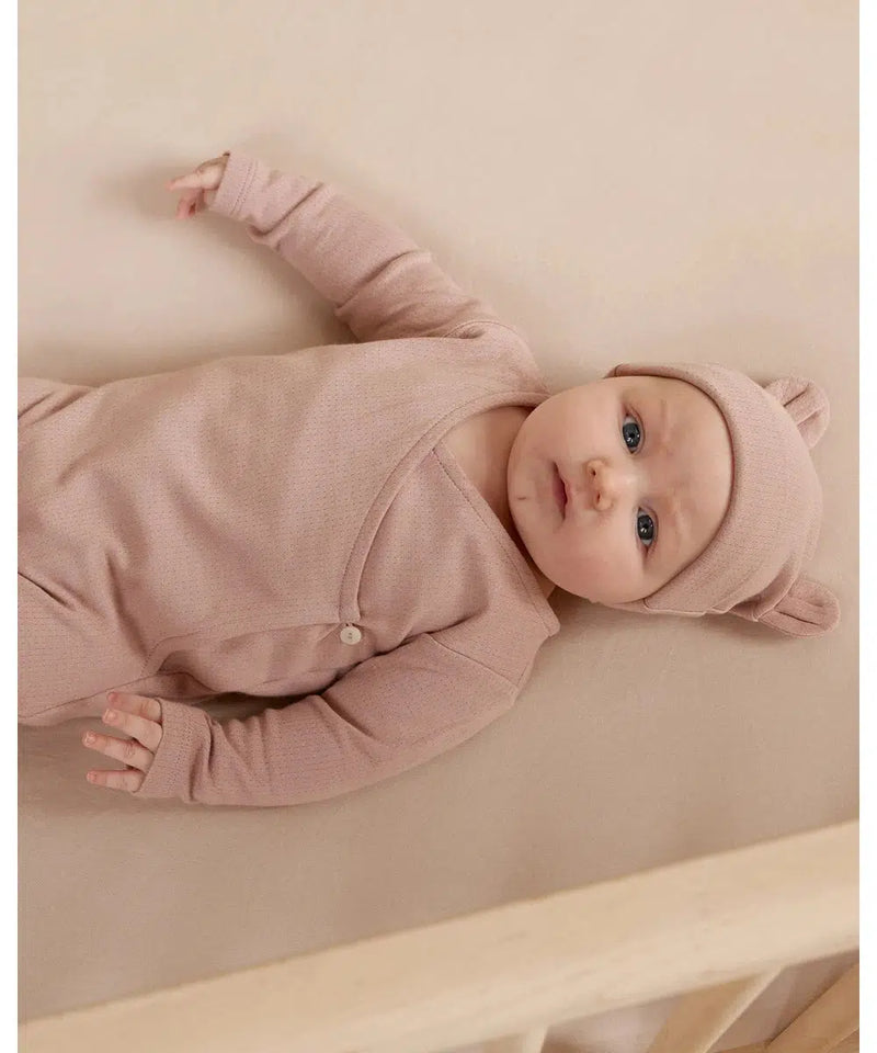 Quincy Mae Baby Bear Beanie mauve