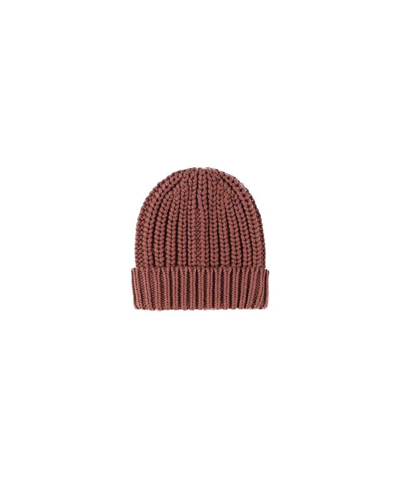 Quincy Mae Baby Chunky Knit Beanie Cranberry