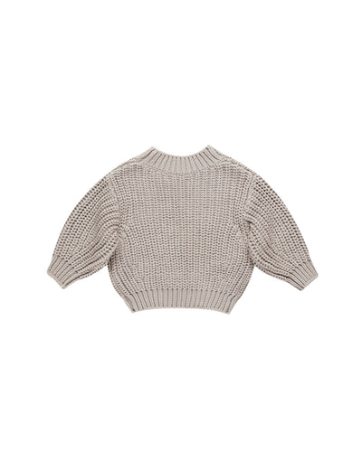 Quincy Mae Baby Chunky Knit Sweater Fog