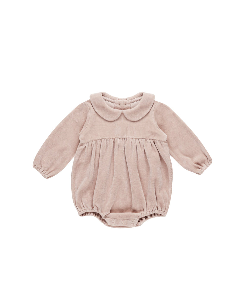 Quincy Mae Baby Peter Pan Romper Blush