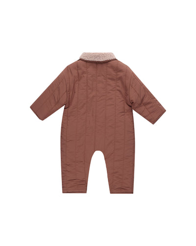 Quincy Mae Baby Shearling Jumpsuit Blush