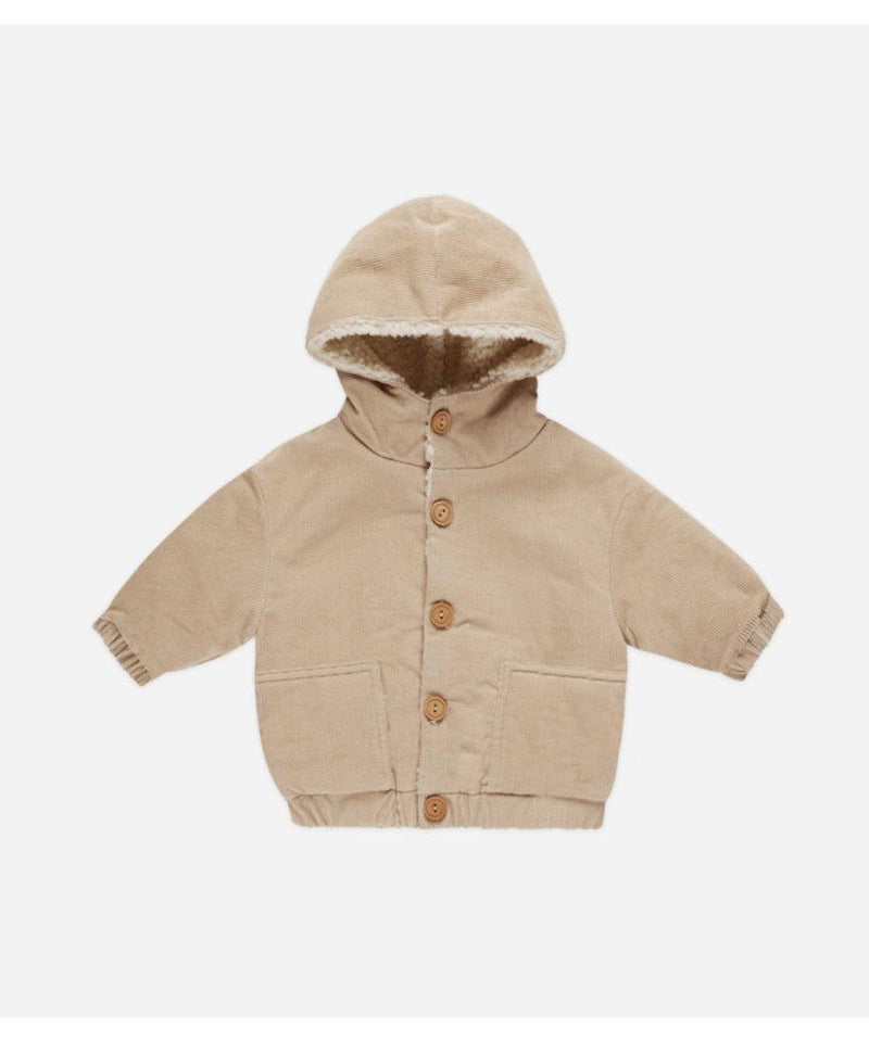 Quincy Mae Corduroy Hooded Jacket latte