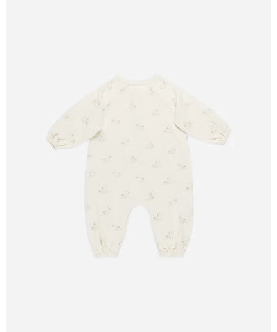 Quincy Mae Henley Bubble Jumpsuit Swans ivory/swans