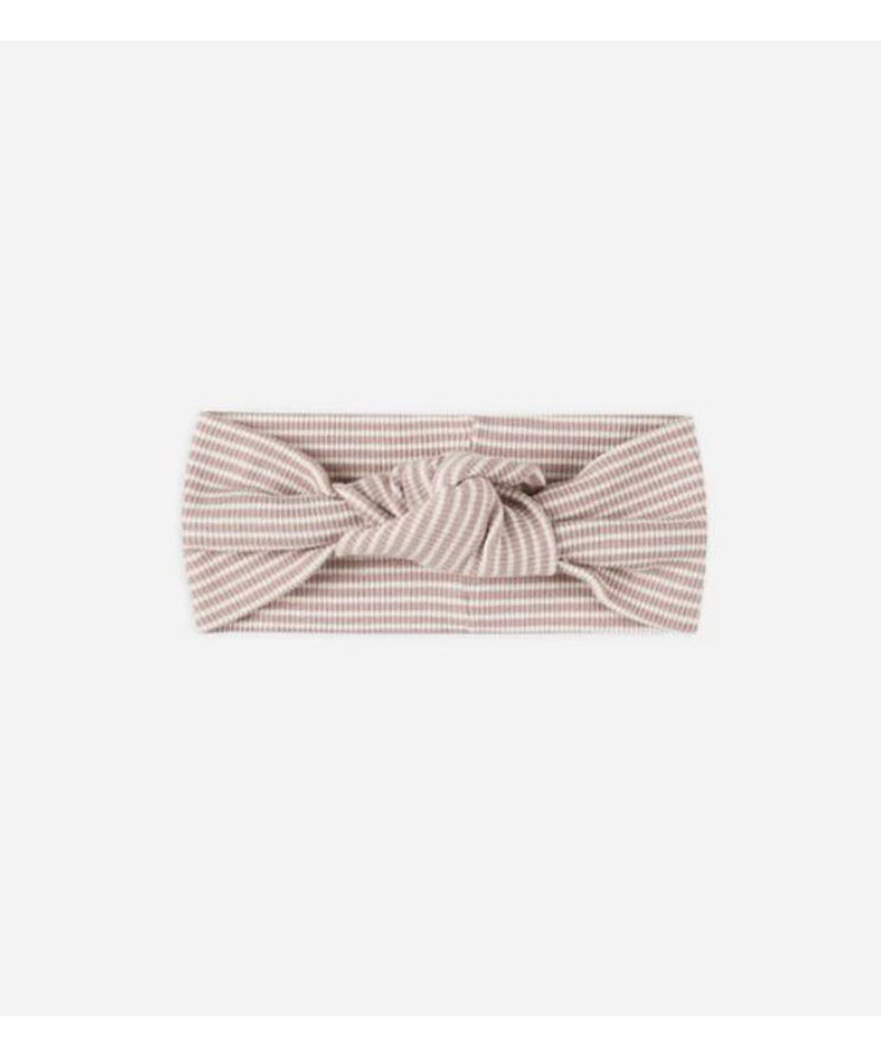 Quincy Mae Knotted Headband mauve/stripe