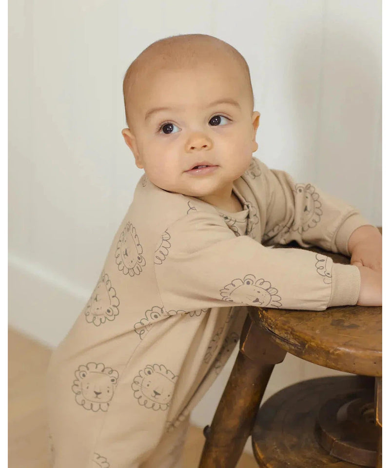 Quincy Mae Long Sleeve Pocket Jumpsuit Lions natural