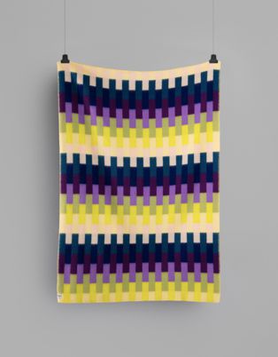 Roros Tweed Asmund Bold Yellow/Blue Throw