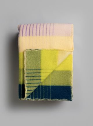 Roros Tweed Asmund Gradient Yellow/Blue Throw