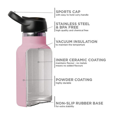 Runbott Thermal Bottle 350ml Pink