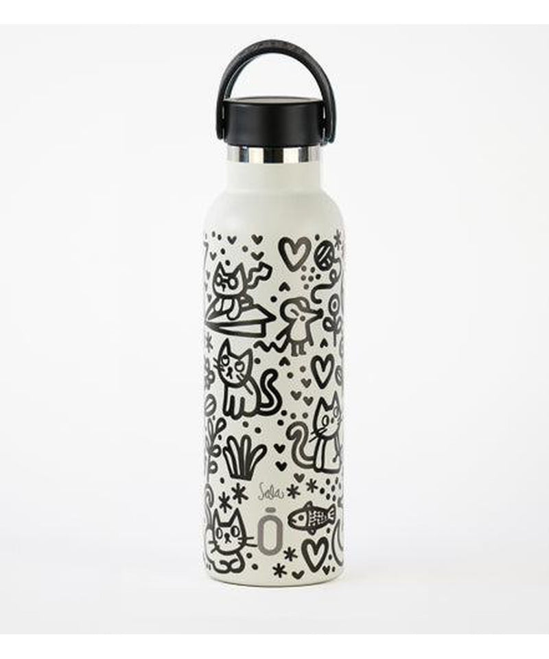 Runbott Thermal Bottle 600ml Carma Sala Doodle Nata