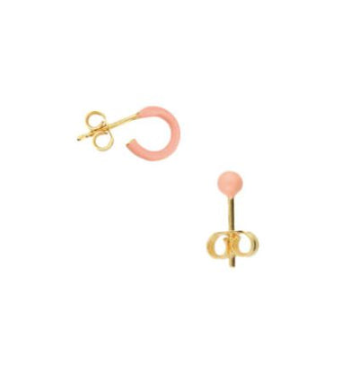 Selva Sauvage Oorbellen Bullet & Hoop Pink