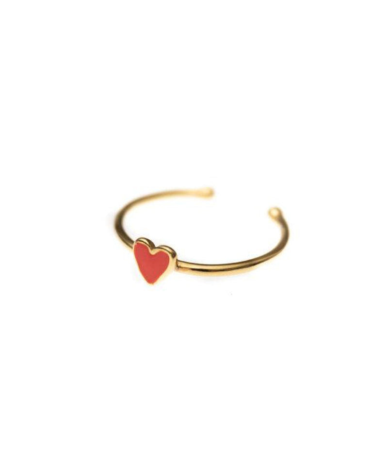 Selva Sauvage Ring Heart Red