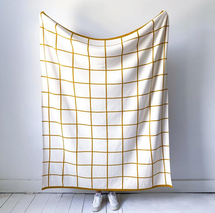 Sophie Home Grid Throw: Citrus