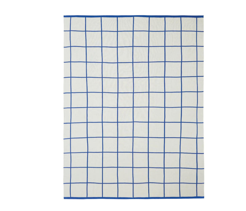 Sophie Home Grid Throw: Cobalt