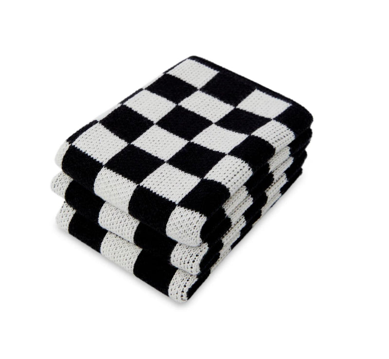 Sophie Home Reusable Dishcloths: Black Check