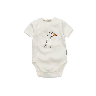 Sproet & Sprout Baby Rib Romper Goose