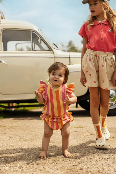 Sproet & Sprout Baby Ruffle Bloomer Stripes