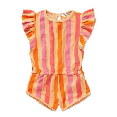 Sproet & Sprout Baby Ruffle Terry Jumpsuit Stripes