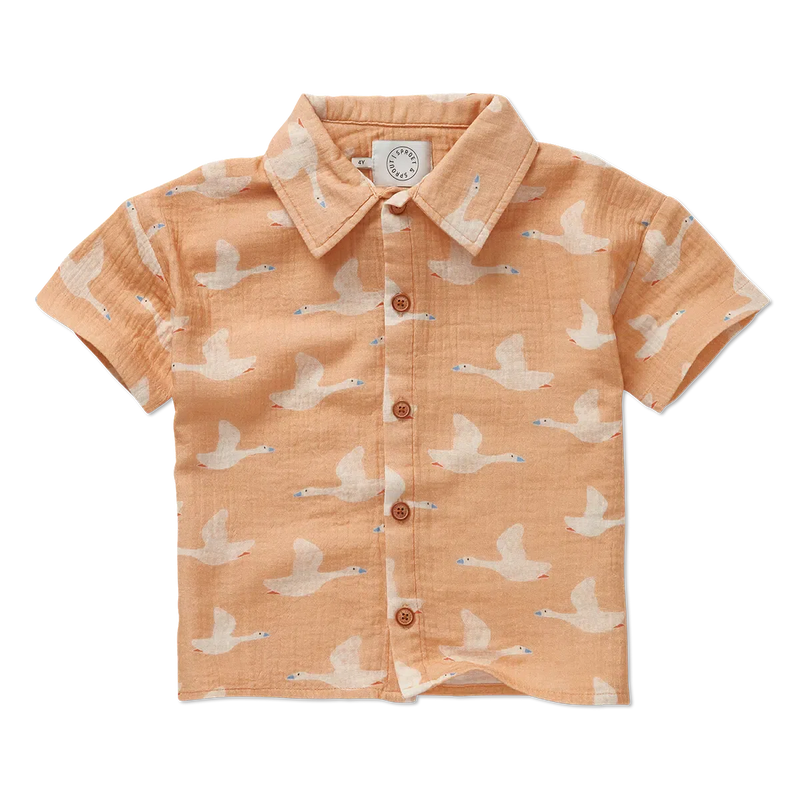 Sproet & Sprout Baby Shirt Goose Print