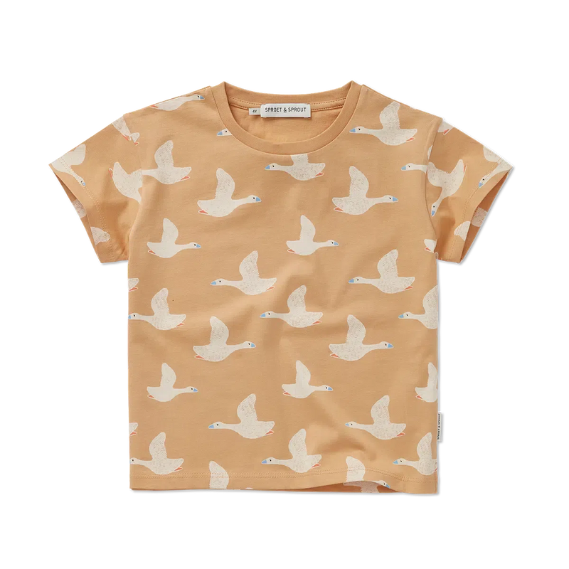 Sproet & Sprout Baby T-shirt Goose Print