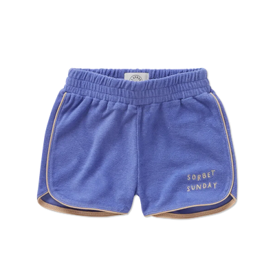 Sproet & Sprout Baby Terry Sport Shorts Blue Bell