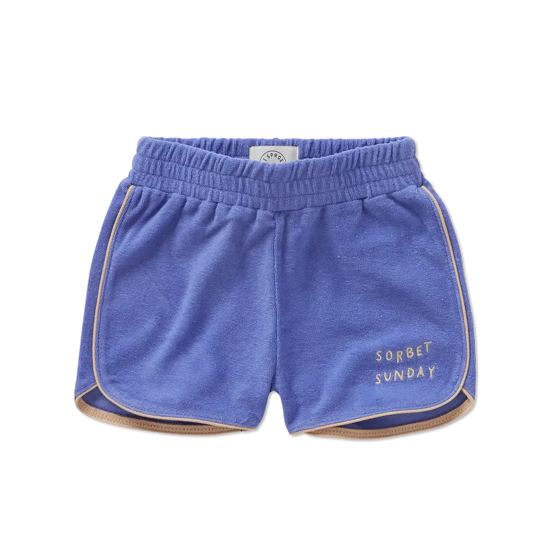 Sproet & Sprout Baby Terry Sport Shorts Blue Bell