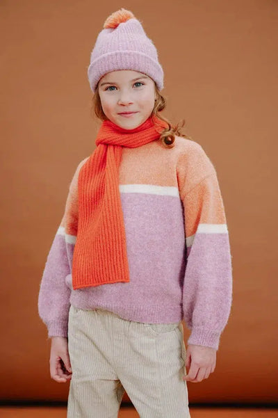 Sproet & Sprout Beanie Stripe Purple Pink