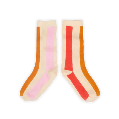 Sproet & Sprout Socks Stripes Nectarine