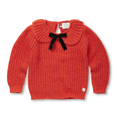 Sproet & Sprout Sweater Peter Pan Colar Tomato