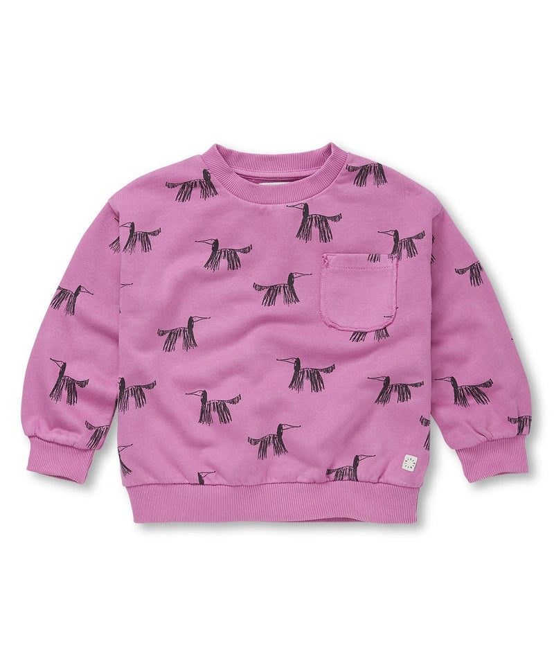 Sproet & Sprout Sweatshirt Pocket Dogs Print Purple Pink