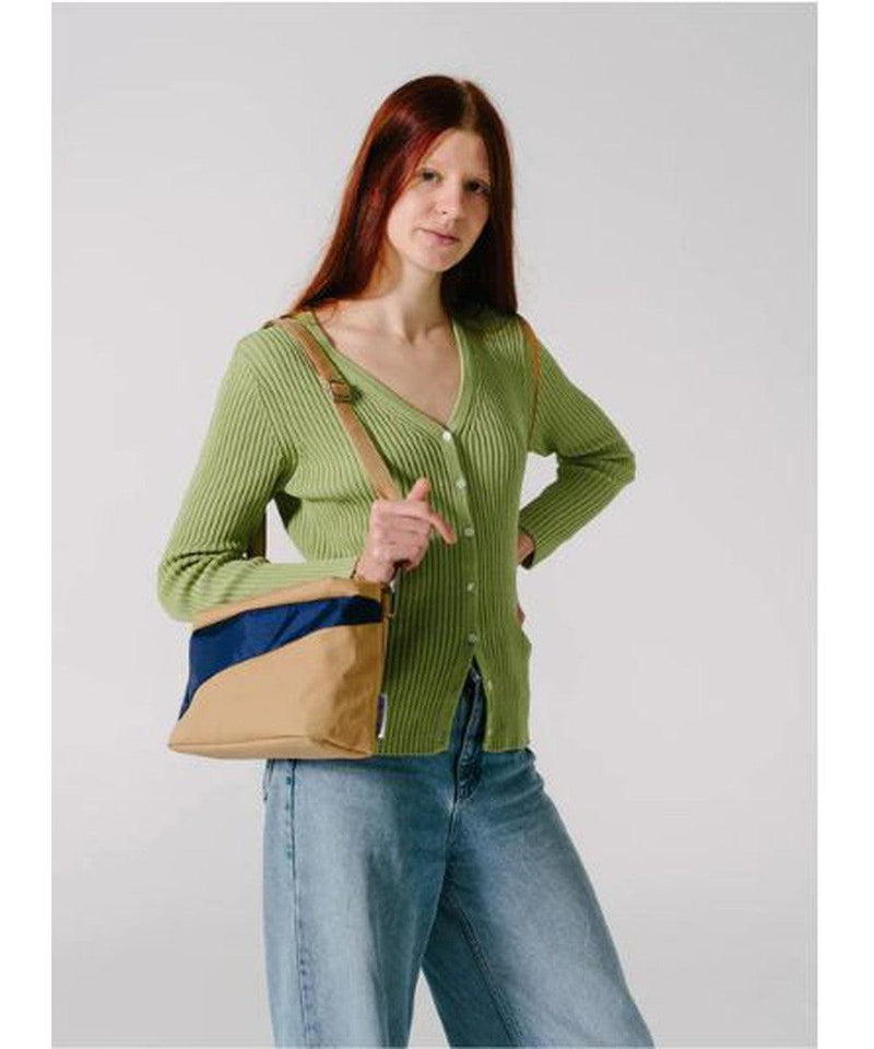 Susan Bijl The New Bum Bag Camel & Navy Medium