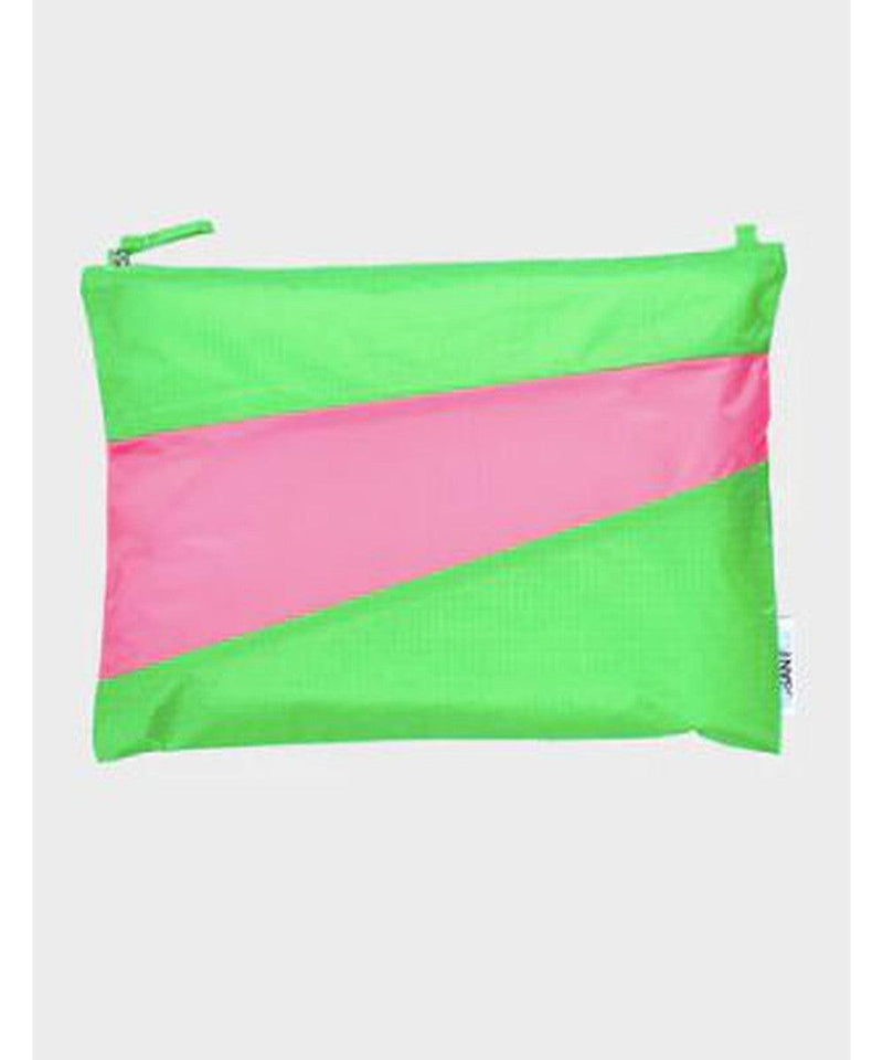 Susan Bijl The New Pouch Greenscreen & Fluo Pink Large