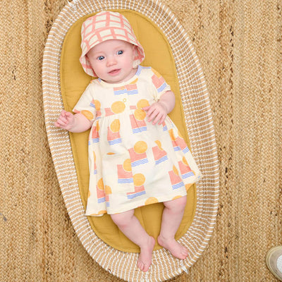 The Bonnie Mob Baby Sprinkles Short Sleeve Dress Sunset