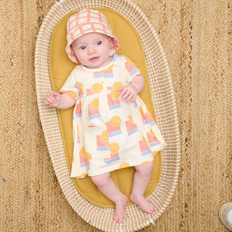 The Bonnie Mob Baby Sprinkles Short Sleeve Dress Sunset