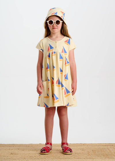 The Bonnie Mob Taya Sun Dress Multi-Co Sailboats