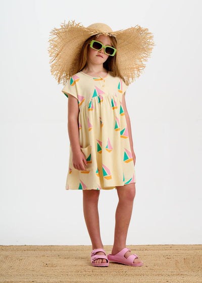 The Bonnie Mob Taya Sun Dress Pink Sailboats